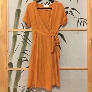 Melon Wrap Dress